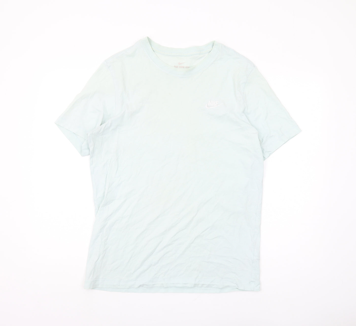 Nike Men's White L Cotton T-Shirt Crew Neck