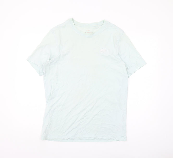 Nike Men's White L Cotton T-Shirt Crew Neck