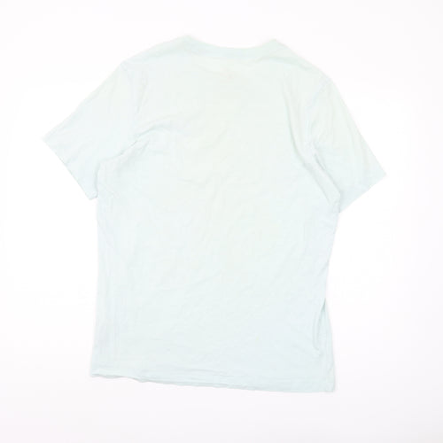 Nike Men's White L Cotton T-Shirt Crew Neck