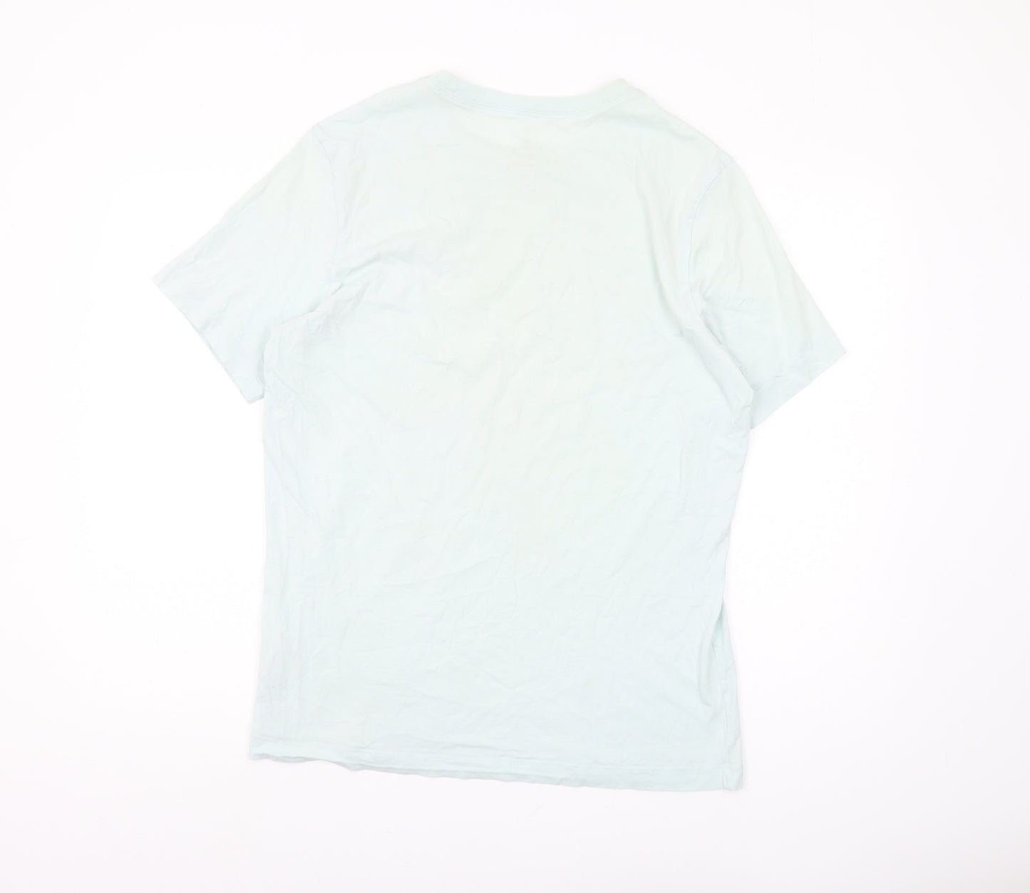 Nike Men's White L Cotton T-Shirt Crew Neck