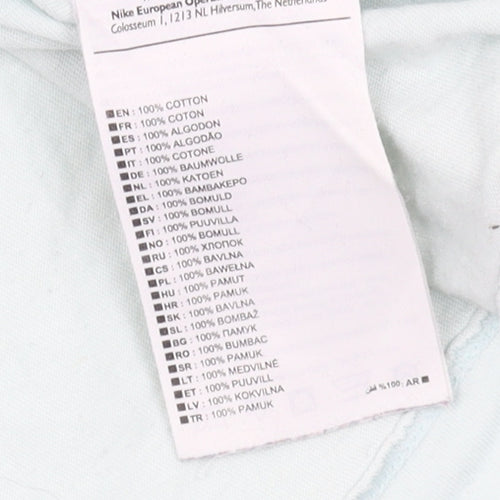 Nike Men's White L Cotton T-Shirt Crew Neck