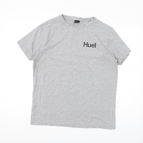 Huel Men's Grey Logo T-Shirt, Size L, New