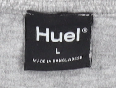 Huel Men's Grey Logo T-Shirt, Size L, New