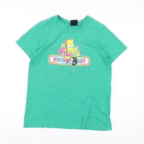 Boys Green Simpsons Bart T-Shirt 12-13 Years