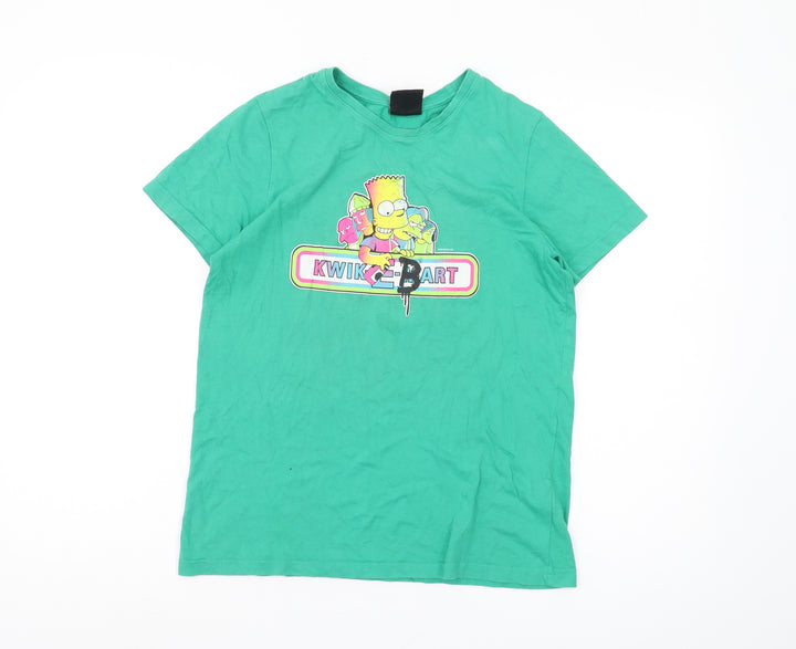 Boys Green Simpsons Bart T-Shirt 12-13 Years