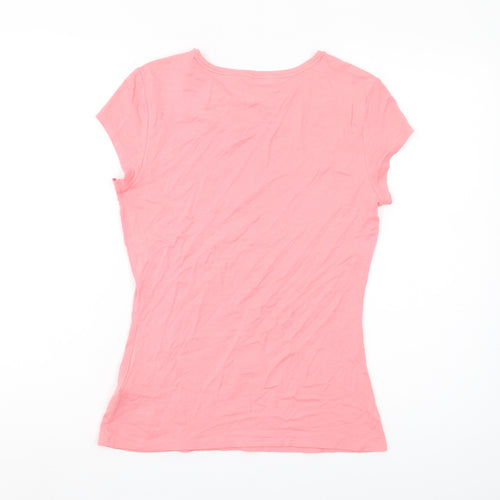 Ted Baker Women's Pink Ruffle T-Shirt Size 2