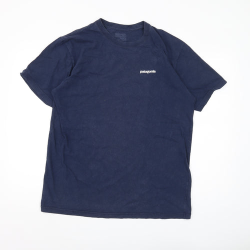 Patagonia Men's Blue Crew Neck T-Shirt - Size L