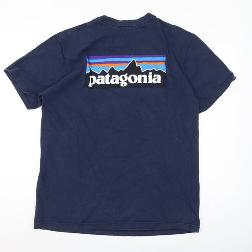 Patagonia Men's Blue Crew Neck T-Shirt - Size L