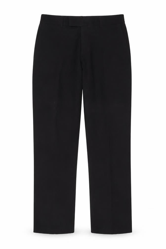 Front view of Greenwoods Men’s Black Trousers, S, Regular Fit