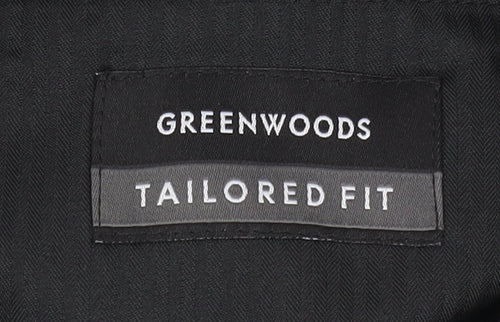 Greenwoods Men’s Black Trousers, S, Regular Fit