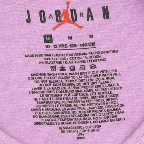 Jordan Girls Purple Cropped Tank - M