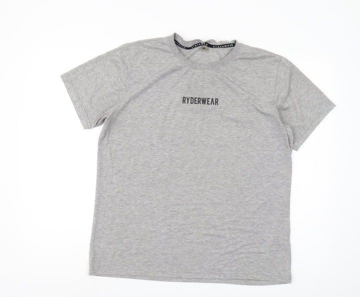 Ryderwear Men's Grey Crew Neck T-Shirt Size S