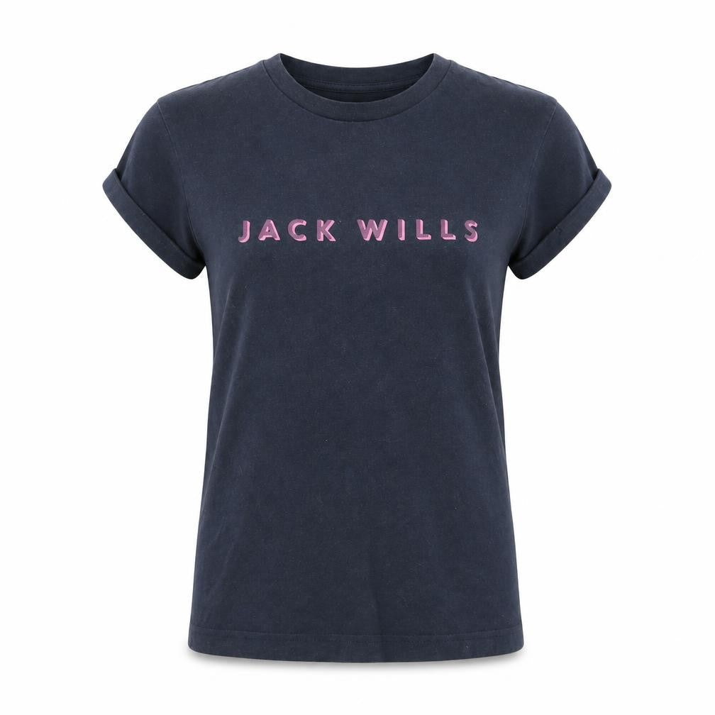 Jack Wills Women's Blue T-Shirt, Size 6, Casual Style