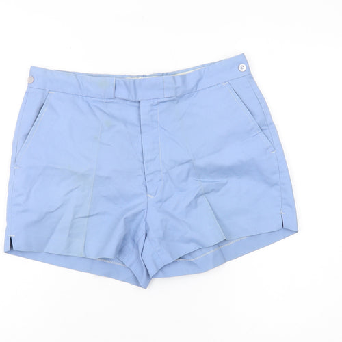 Fred Perry Women's Blue Chino Shorts, Size 6, Medium Wash