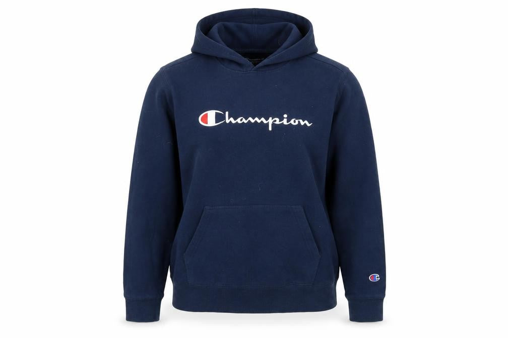 Front view of Champion Women's Blue Pullover Hoodie XL