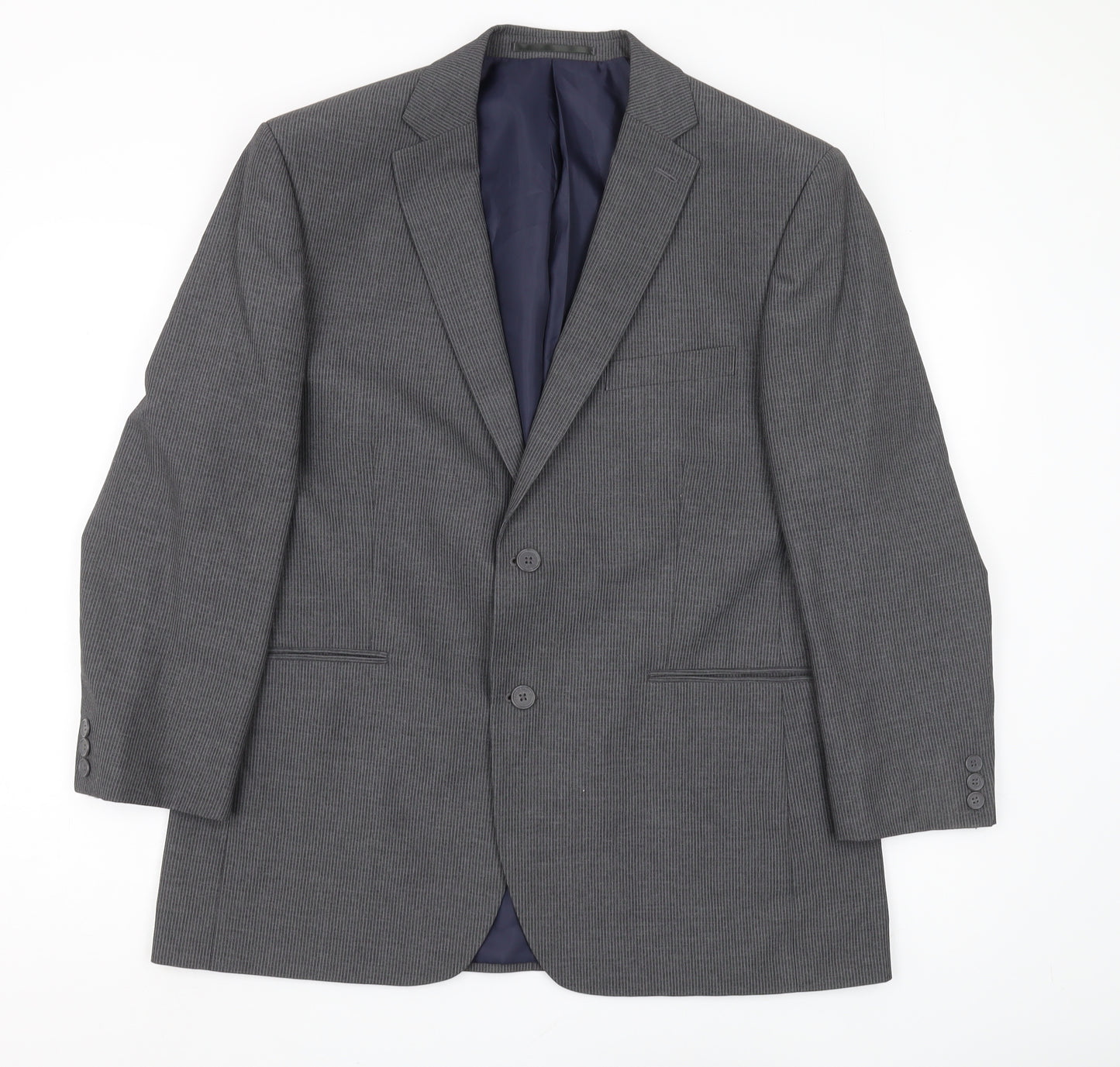 Thomas Nash Men's Grey Striped Blazer Jacket 42S