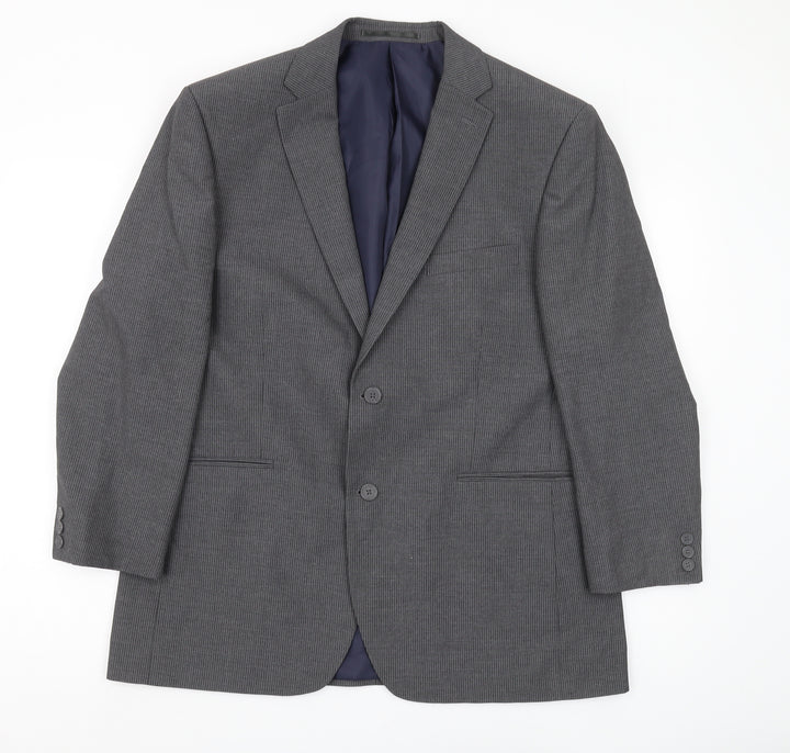Thomas Nash Men's Grey Striped Blazer Jacket 42S