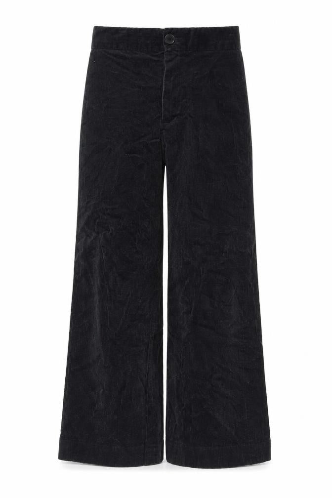 Front view of Zara Women's Black Corduroy Trousers XS