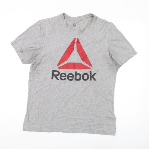 Reebok Men's Grey Graphic Print T-Shirt M