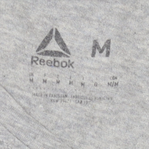 Reebok Men's Grey Graphic Print T-Shirt M