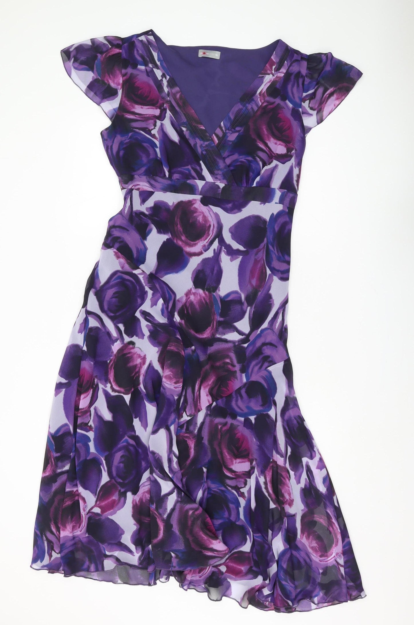 Marks and Spencer Women's Purple Floral Fit & Flare Dress