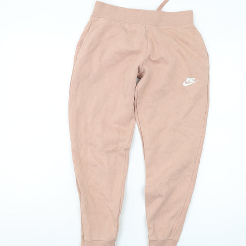 Nike Girls Beige Jogger Trousers Medium Casual Activewear