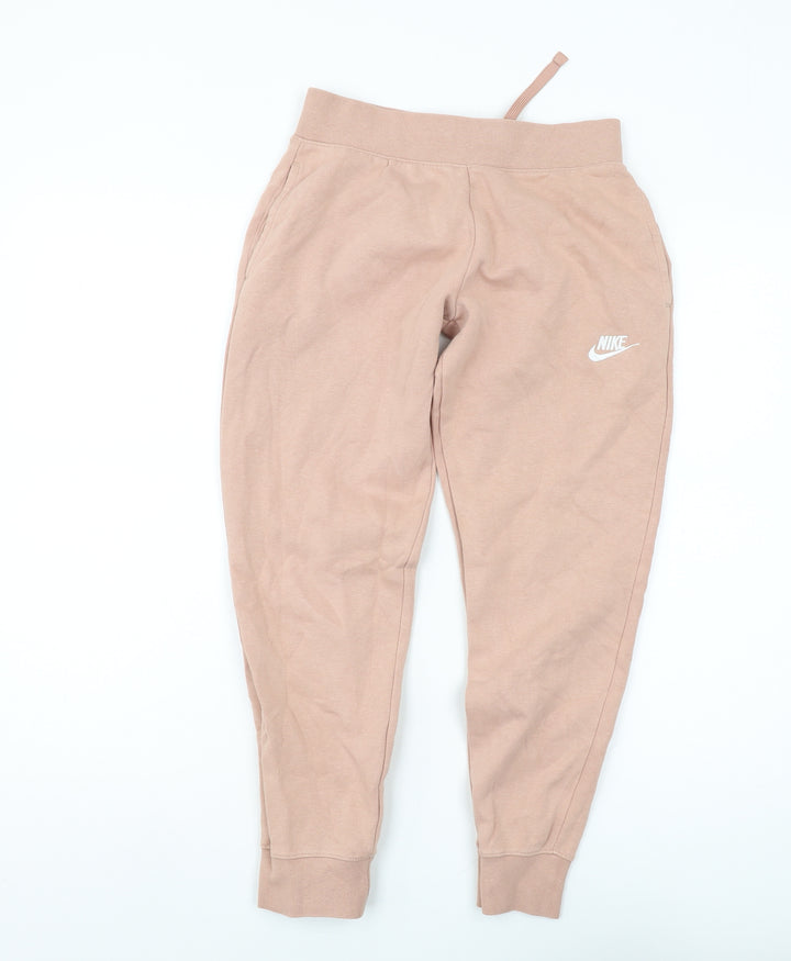Nike Girls Beige Jogger Trousers Medium Casual Activewear