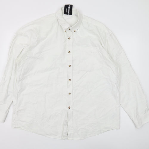 Collusion Men's White Long Sleeve Button-Up Shirt - L