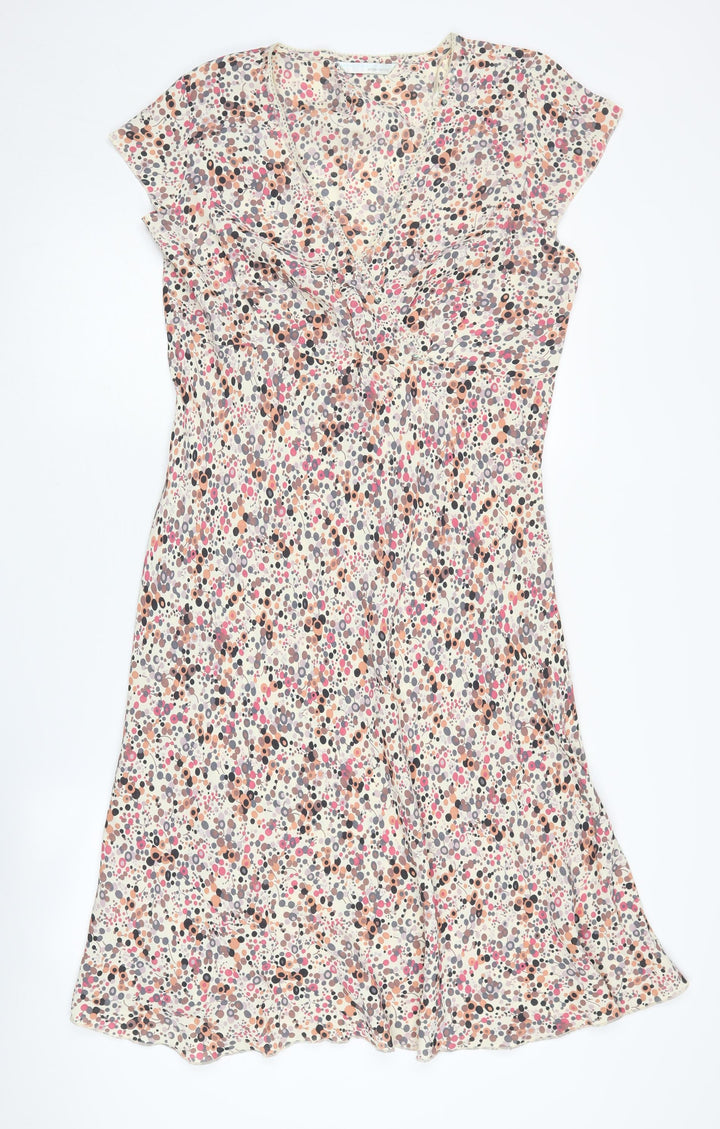 Amaranto Women's Multicoloured Polka Dot Shift Dress
