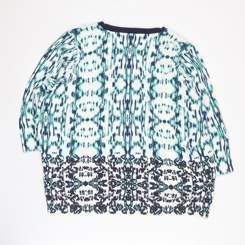 Marks and Spencer Women's Blue XS Cardigan, Geometric