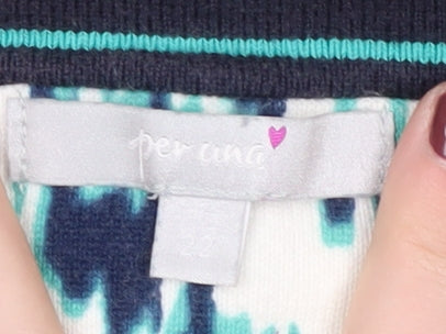 Marks and Spencer Women's Blue XS Cardigan, Geometric