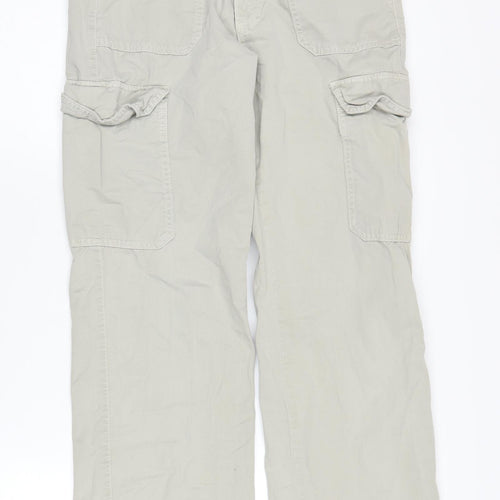 Zara Women's Beige Cargo Trousers Size 8 Casual