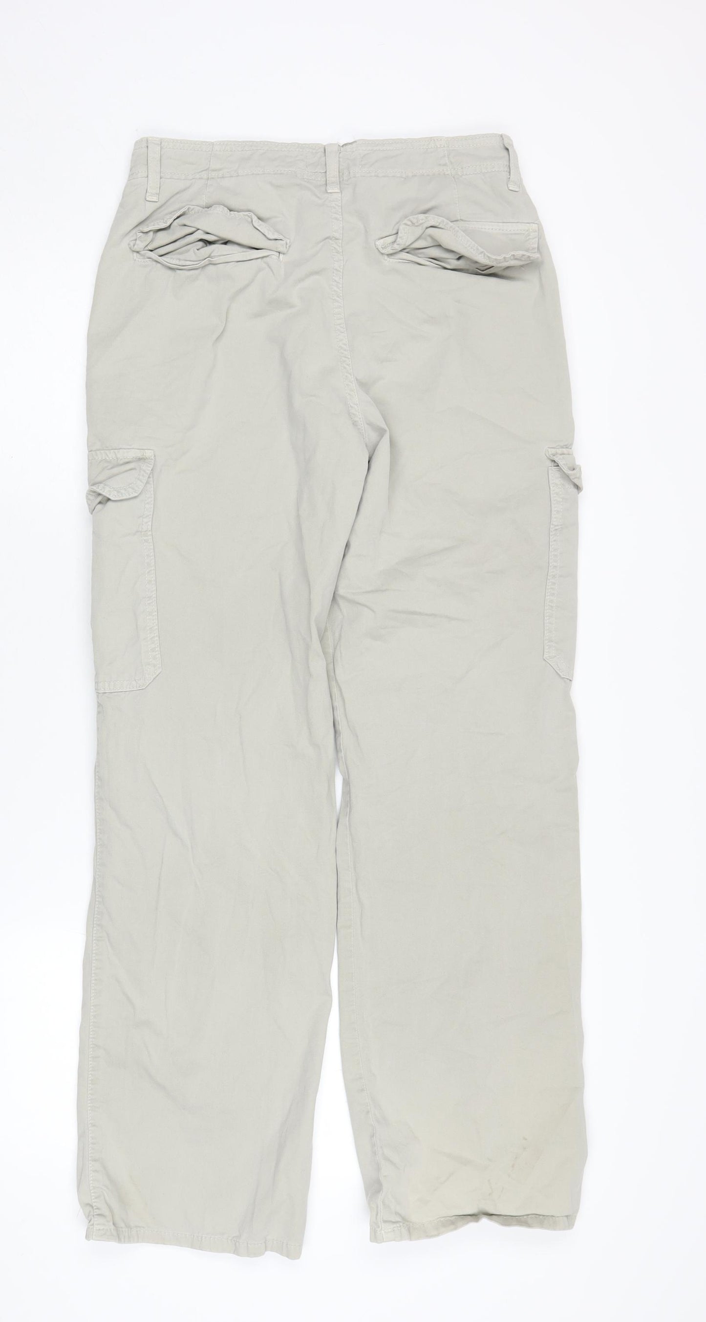Zara Women's Beige Cargo Trousers Size 8 Casual