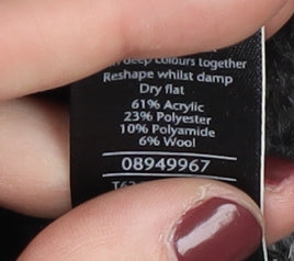 Per Una Women's Black Striped Cardigan, Cowl Neck, Medium