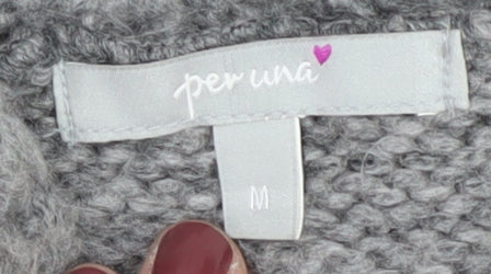 Per Una Women's Black Striped Cardigan, Cowl Neck, Medium