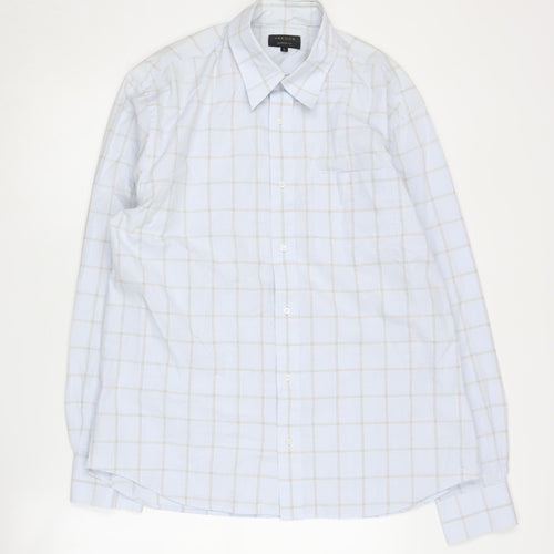 Jaeger Classic Fit Men's White Check Shirt L