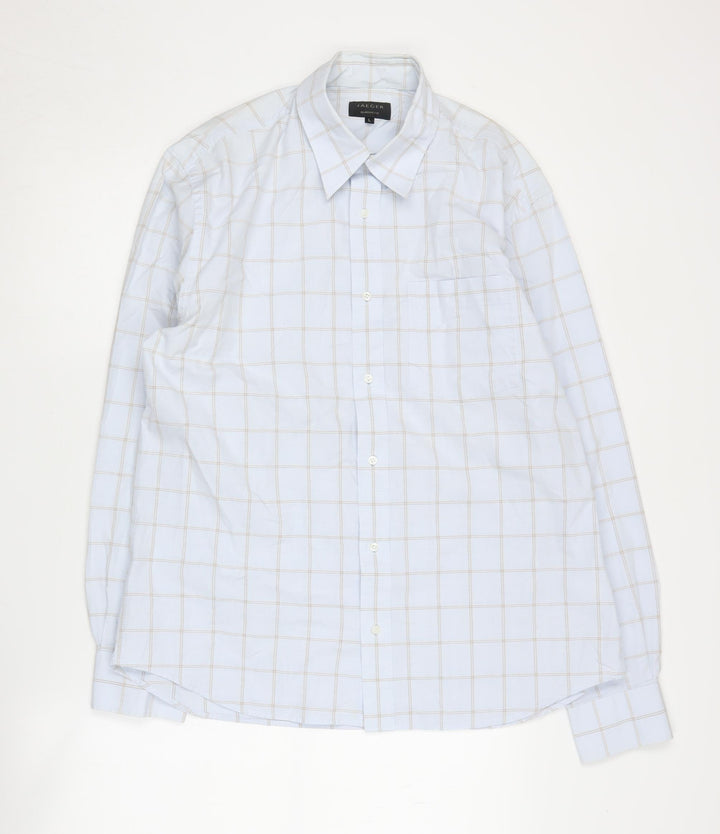 Jaeger Classic Fit Men's White Check Shirt L