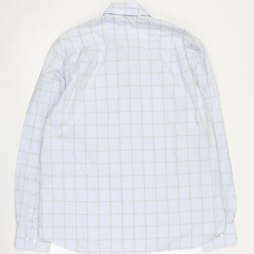 Jaeger Classic Fit Men's White Check Shirt L