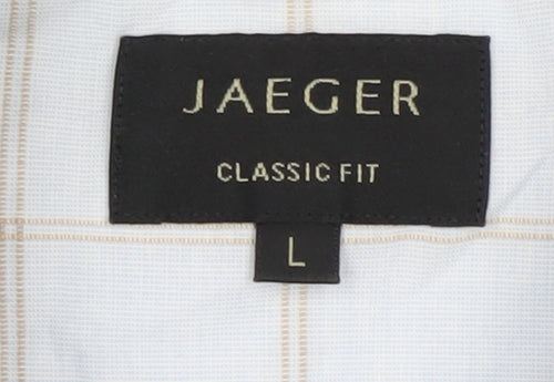 Jaeger Classic Fit Men's White Check Shirt L