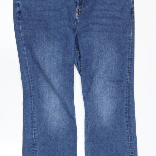 Marks and Spencer Women's Blue Straight Leg Jeans Size 18