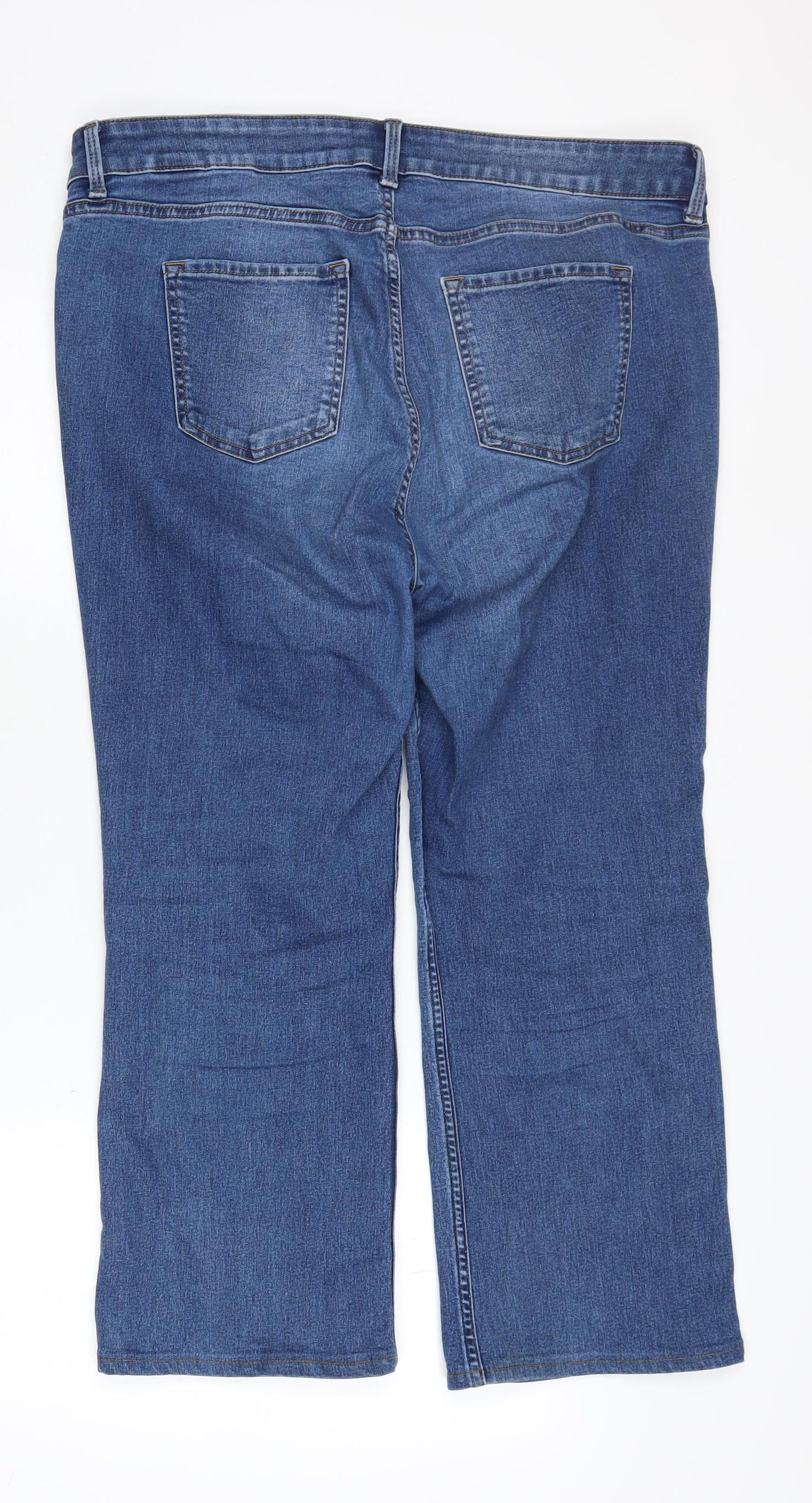 Marks and Spencer Women's Blue Straight Leg Jeans Size 18