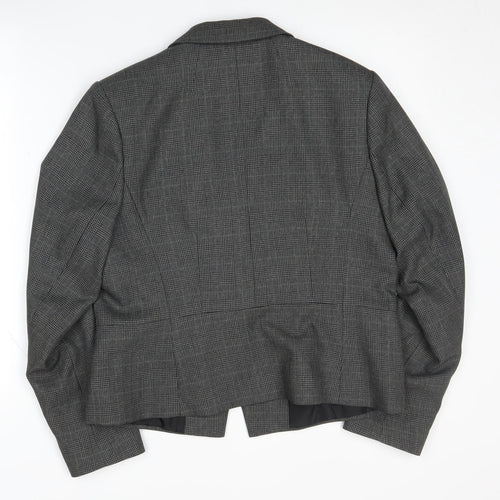 Marks and Spencer Women's Grey Check Blazer Size 14