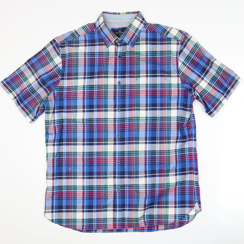 Blue Harbour Men's Multicoloured Plaid Shirt, M, Casual Button-Up
