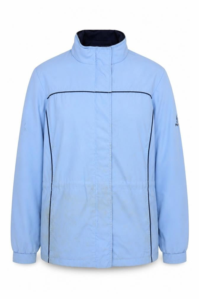 Front view of ProQuip Men's Blue Rain Jacket, size M, Waterproof