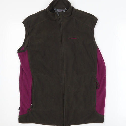 Mountain Life Women's Brown Fleece Waistcoat Size 14 Casual