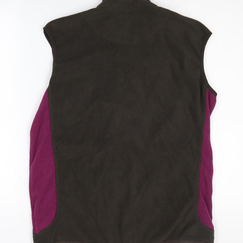 Mountain Life Women's Brown Fleece Waistcoat Size 14 Casual