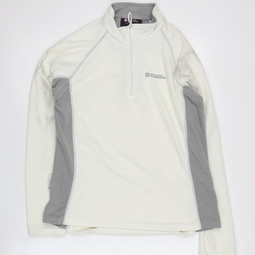 Mountain Warehouse Women's Ivory Fleece 1/2 Zip Sweatshirt