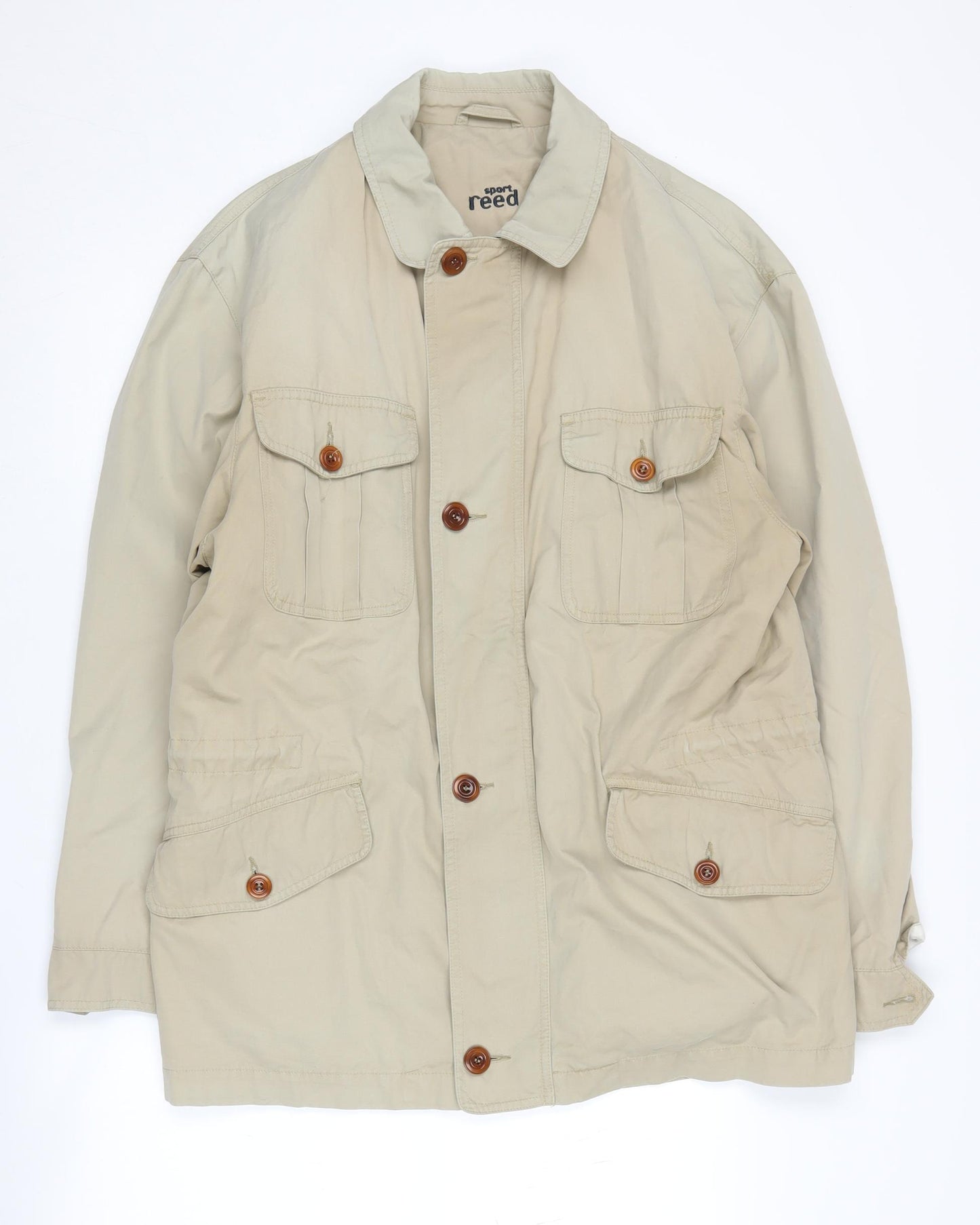 Reed Men's Beige Military Jacket, Size 40