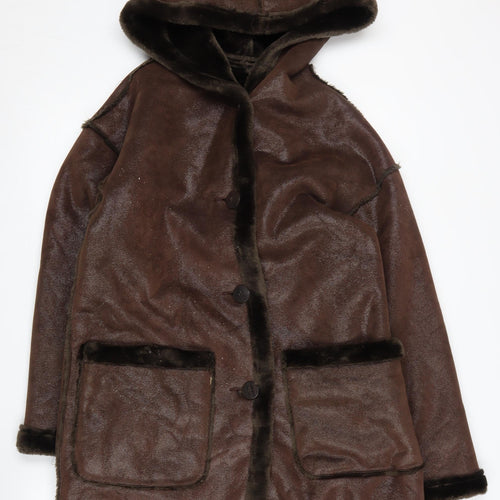 Loft Fashion Women's Brown Hooded Trench Coat Size 6