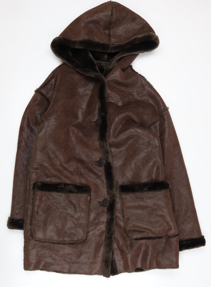 Loft Fashion Women's Brown Hooded Trench Coat Size 6